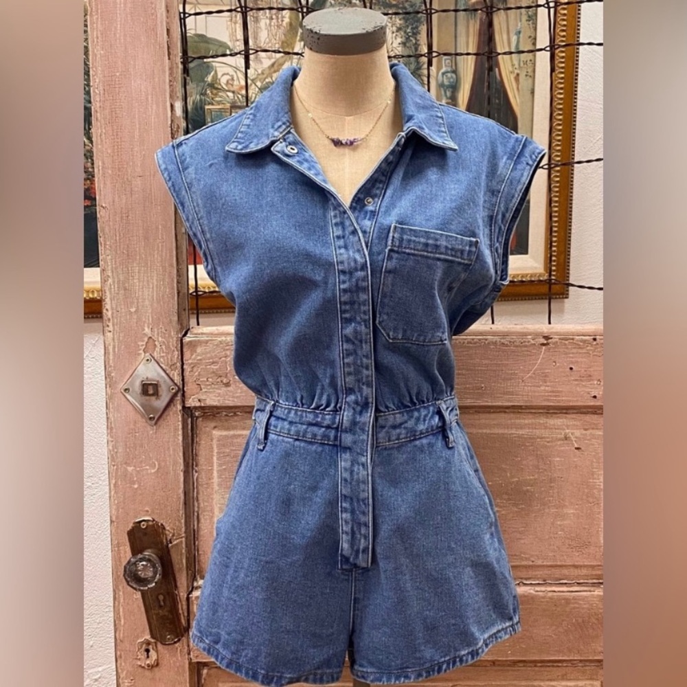 DENIM ROMPER